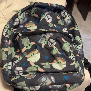 Star Wars Black Backpack with Green and Blue Characters